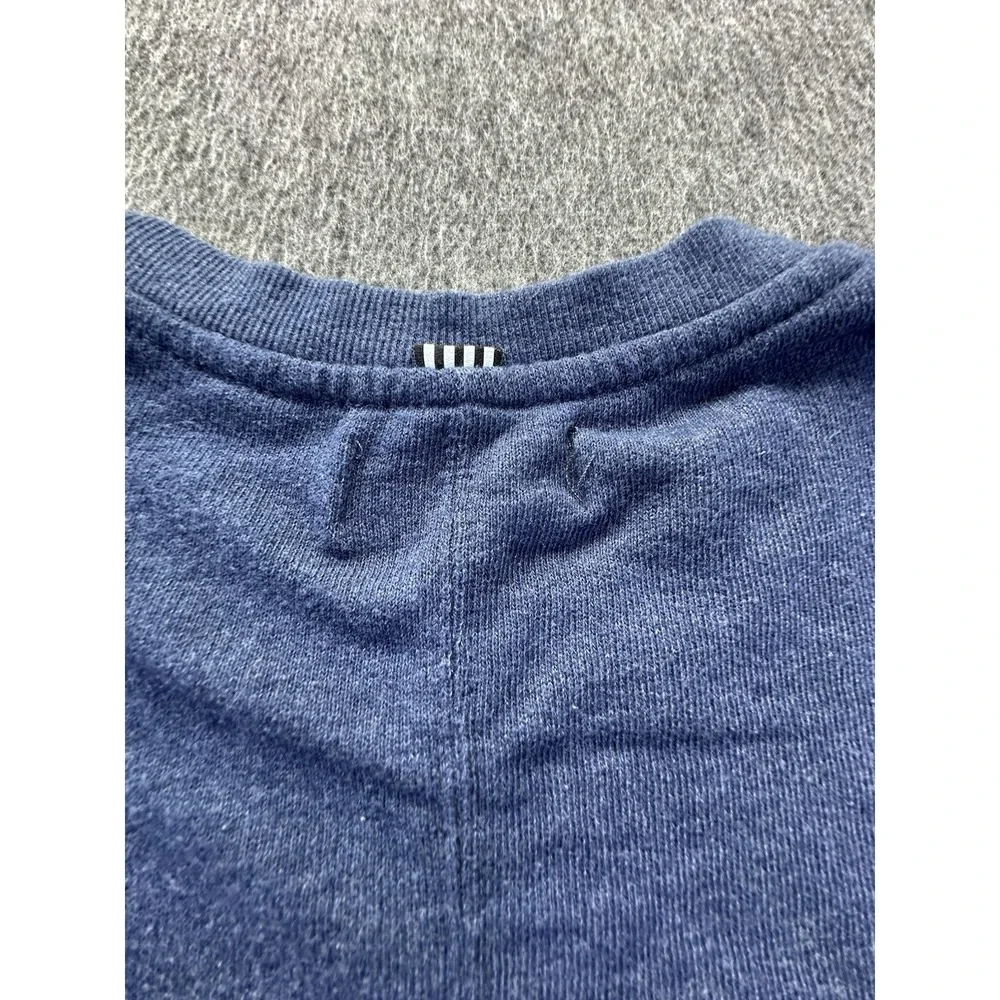 Five‎ Four Sweater Mens Large Blue Long Sleeve Pullover Slits Hi Low Hem Casual